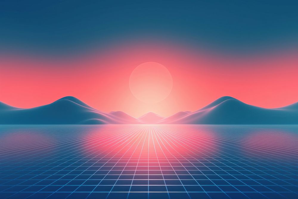 Vaporwave on blue background backgrounds technology abstract.