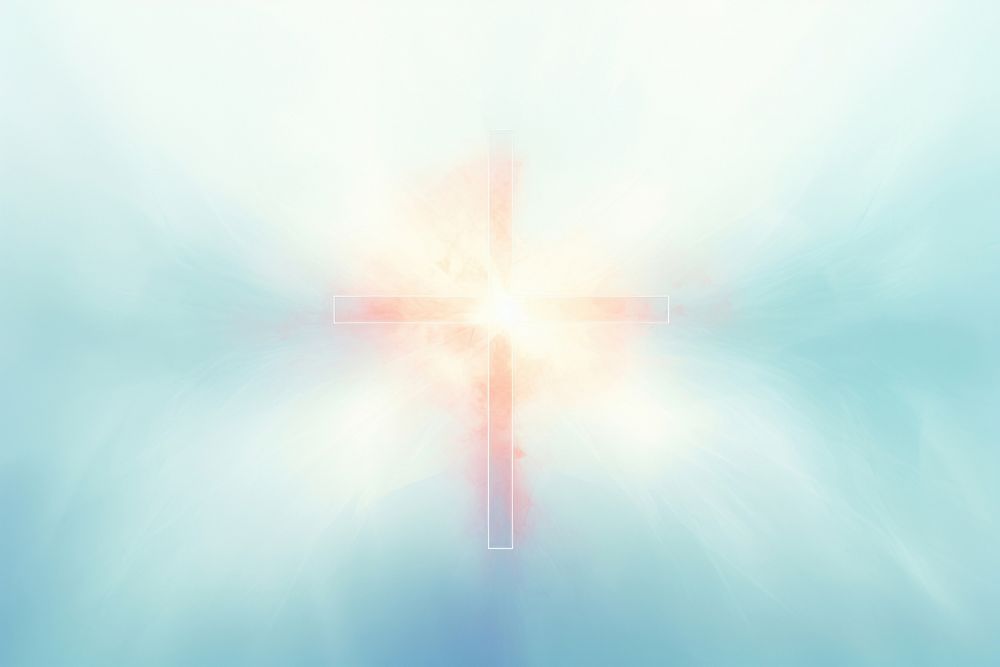 Christian cross on light background backgrounds abstract symbol.