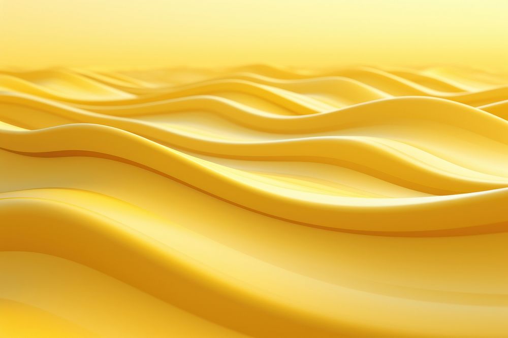 3D rendered yellow waves backgrounds simplicity landscape.