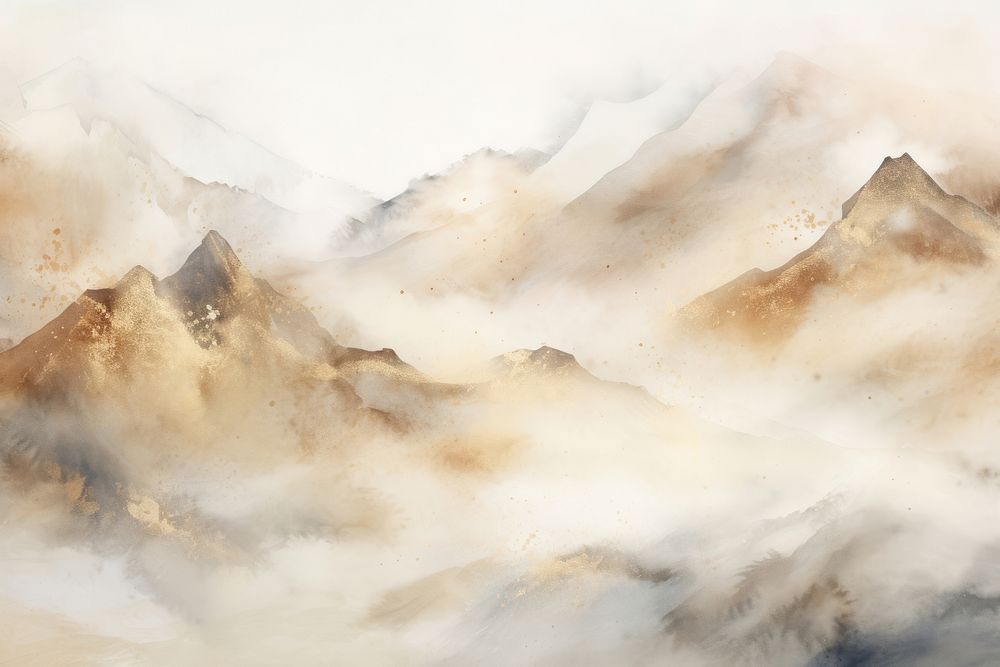 Mountain in winter backgrounds painting nature.