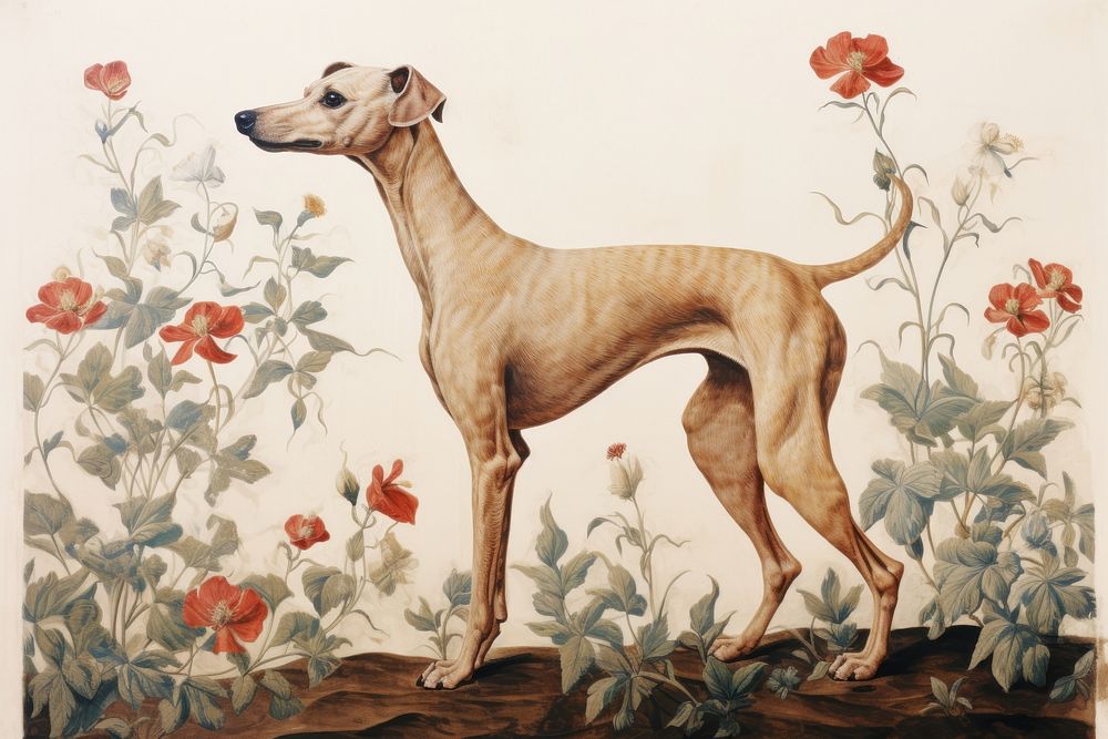 Dog painting animal mammal.