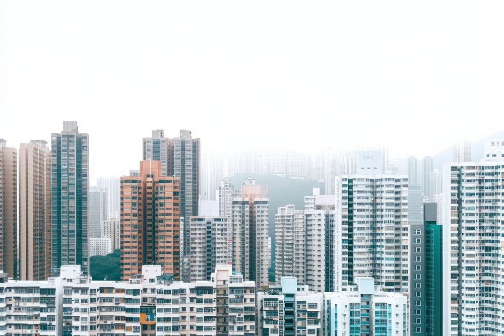 Apartment in Hongkong architecture cityscape building.