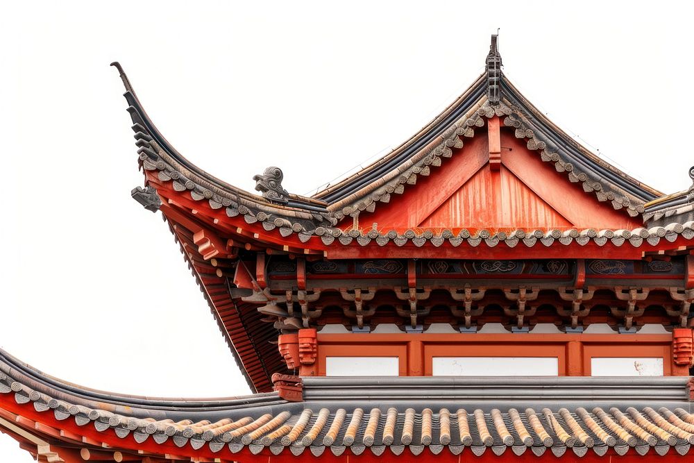 Chinese temple architecture building pagoda.