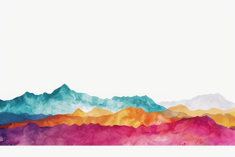 Colorful mountain range nature backgrounds painting.