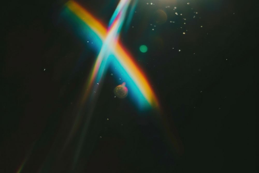 Rainbow flare light backgrounds astronomy.