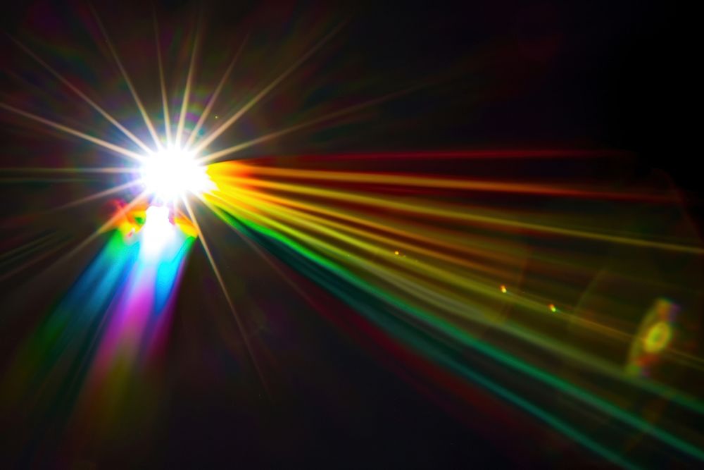 Rainbow flare light backgrounds laser.