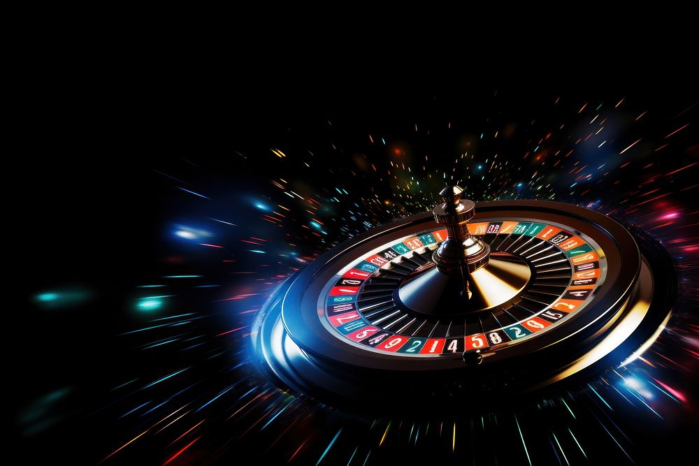 Roulette wheel nightlife gambling casino.