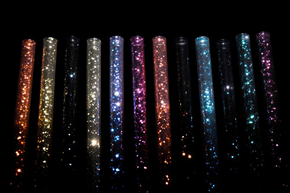 Roulettes sparkle light glitter fireworks black background illuminated.