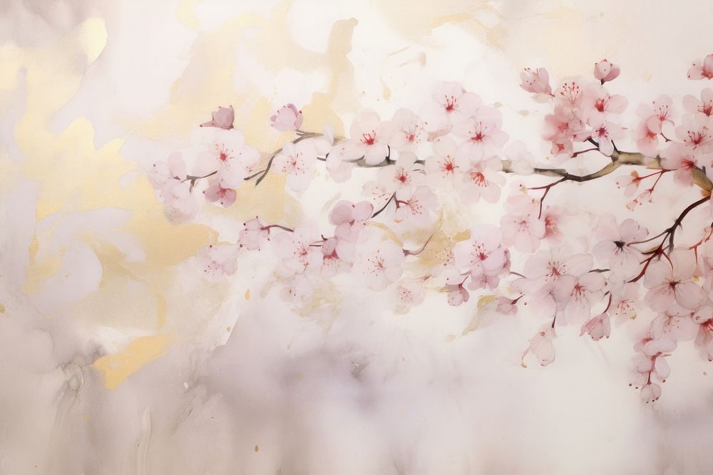 Sakura watercolor background backgrounds blossom flower.