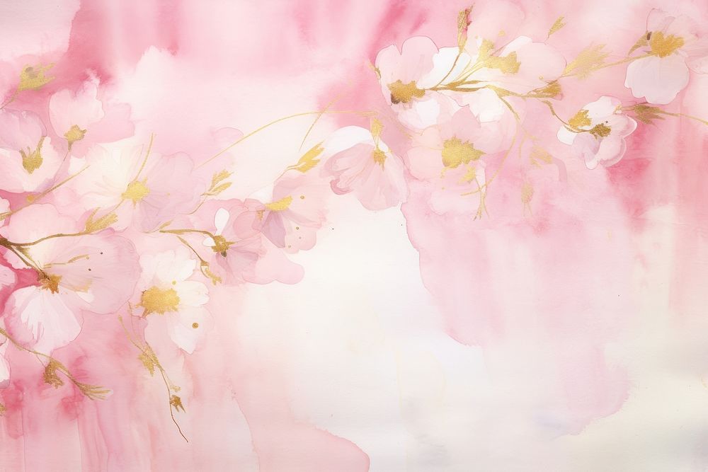 Sakura watercolor background backgrounds painting blossom.