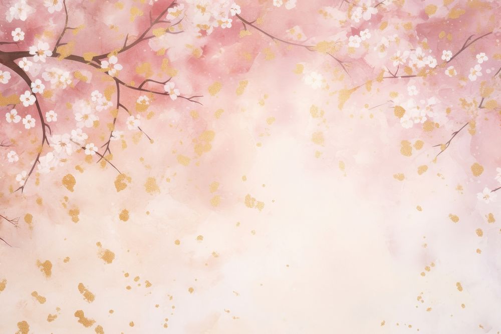 Sakura watercolor background backgrounds blossom flower.