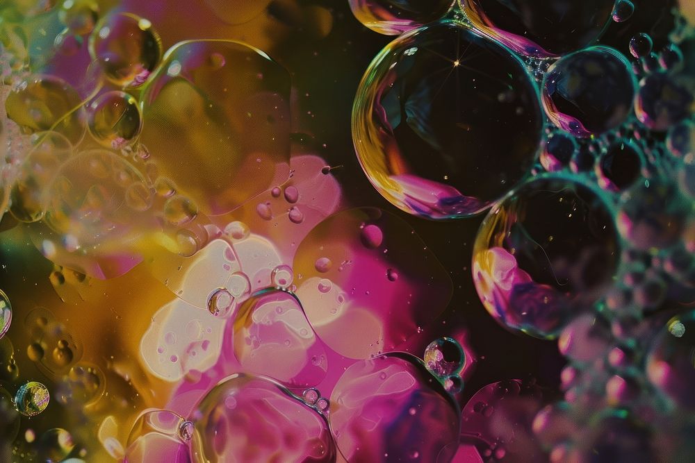 Souped Film Overlay bubble pattern purple.