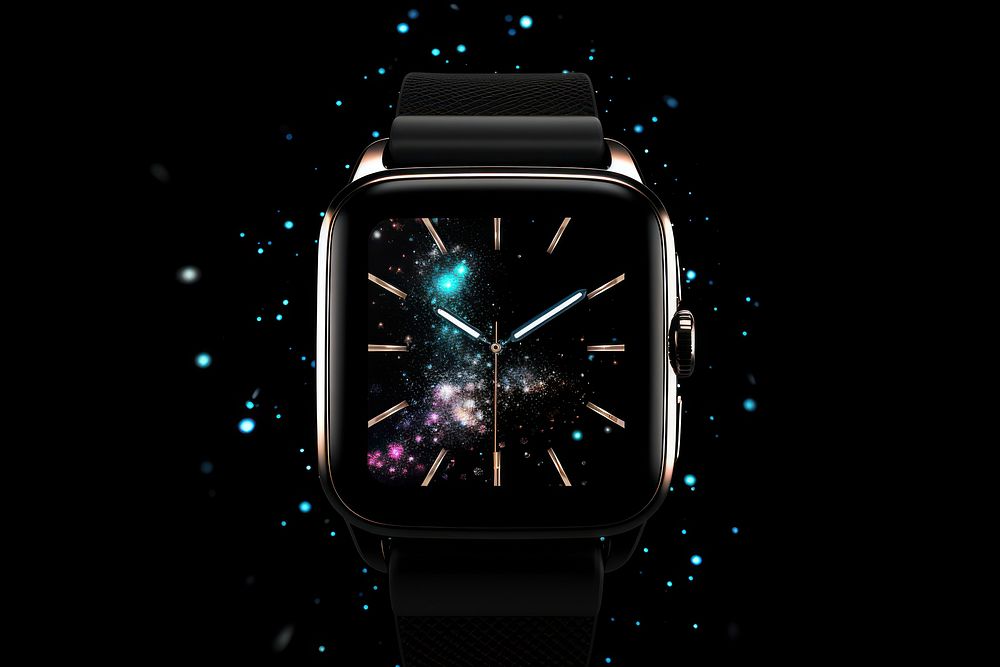 Smart watch wristwatch black star.
