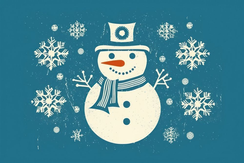 Snowman winter representation celebration.