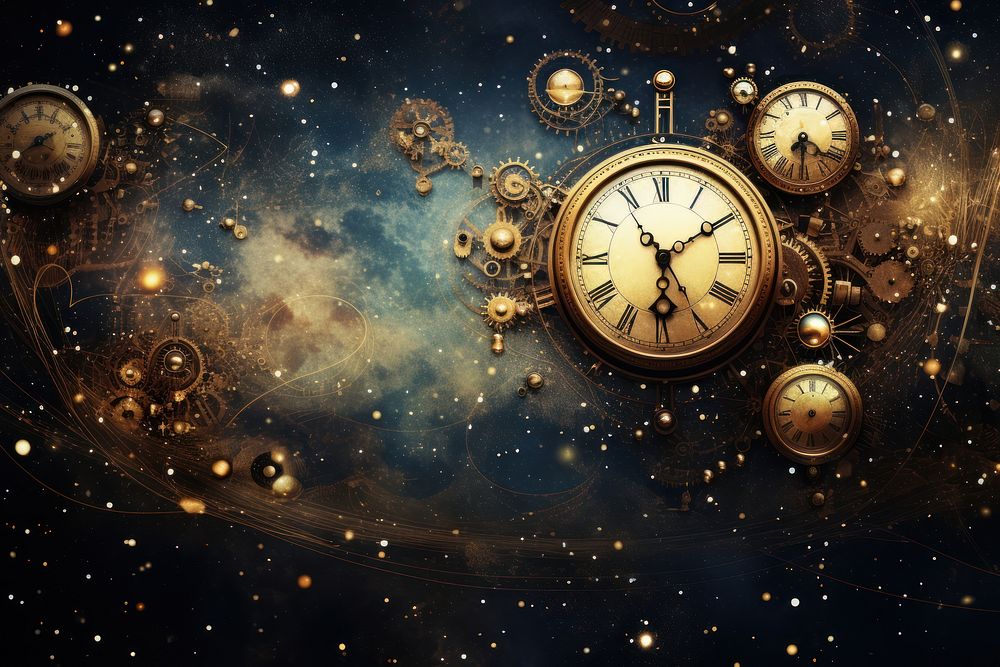Galaxy background backgrounds astronomy clock.