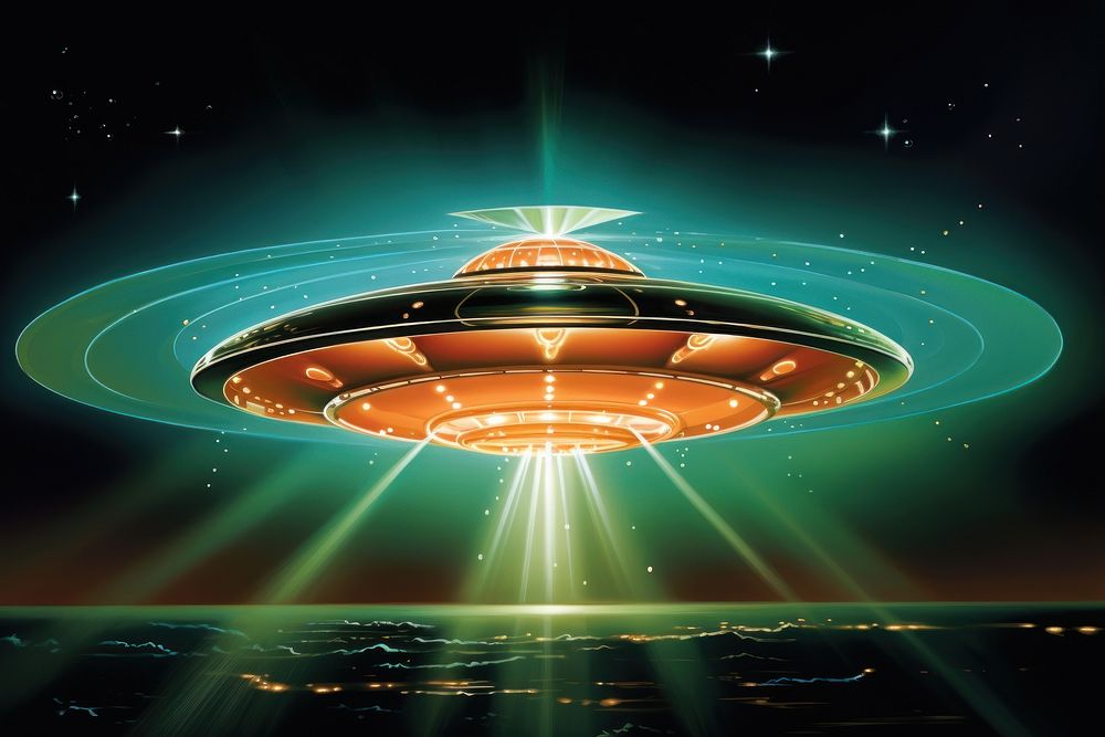 UFO architecture astronomy night.