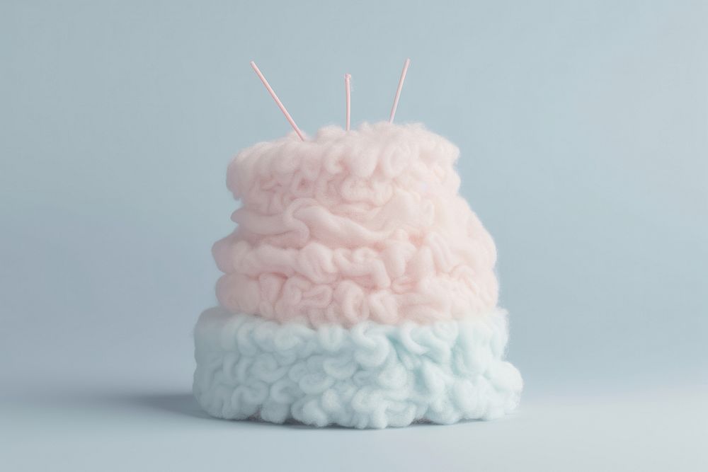 Wool cake material textile.