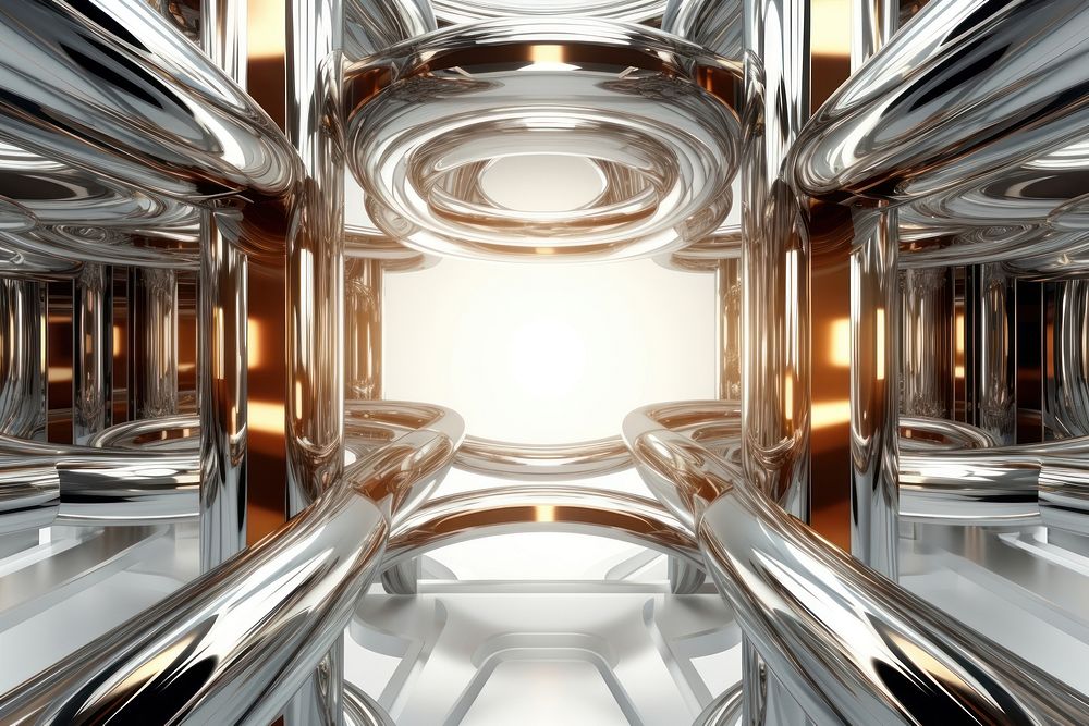 3d render of a technology in surreal abstract style backgrounds metal architecture.