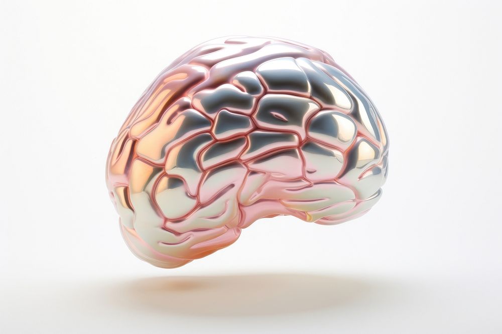 3d render of a brain in surreal abstract style white background accessories accessory.