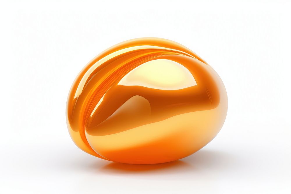 3d render of a orange in surreal abstract style sphere white background accessories.