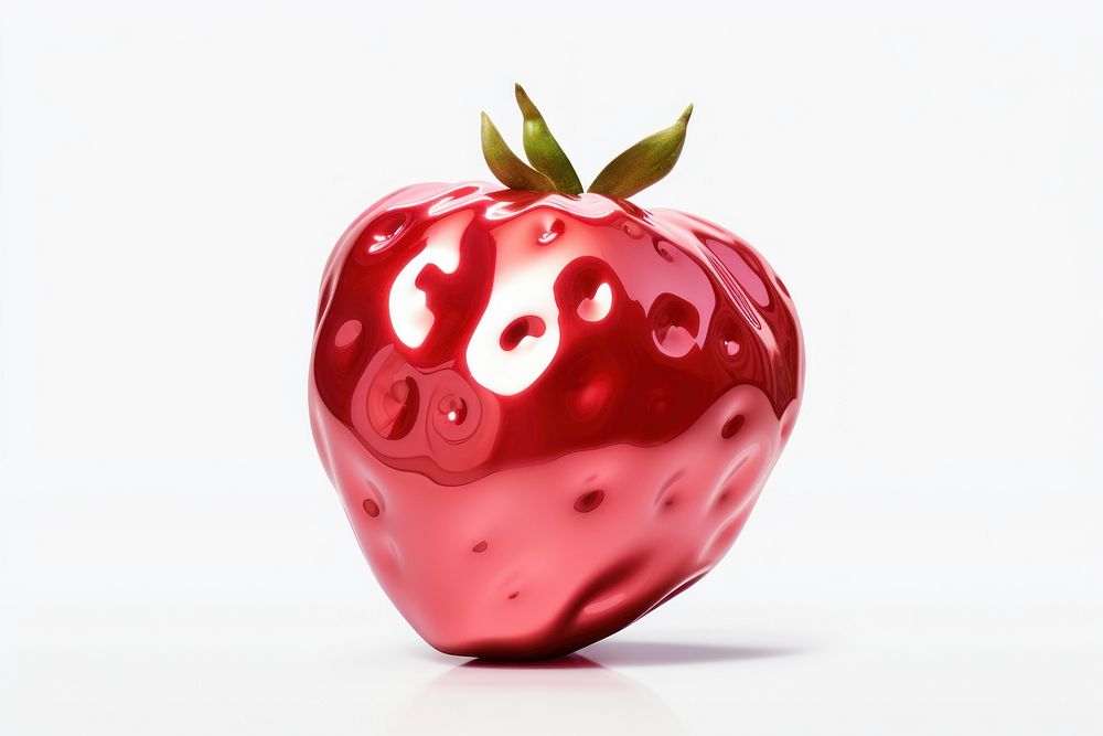 3d render of a strawberry in surreal abstract style fruit plant food.