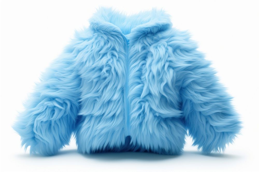 Sweater fur coat blue.