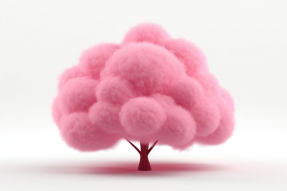 Pink tree toy softness surreal.
