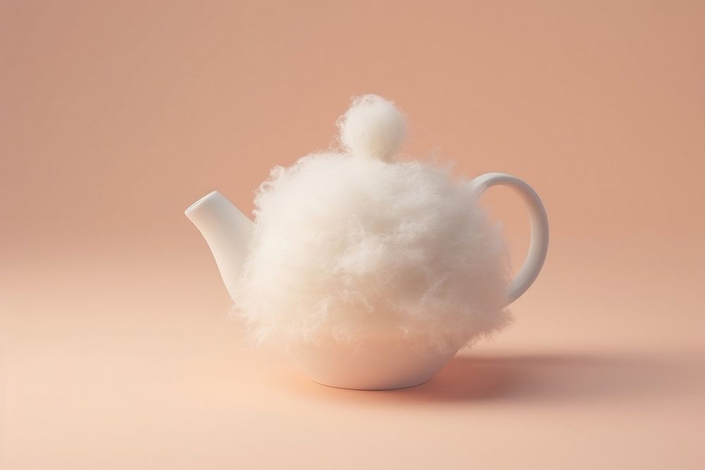 Fluffy wool teapot softness cookware.