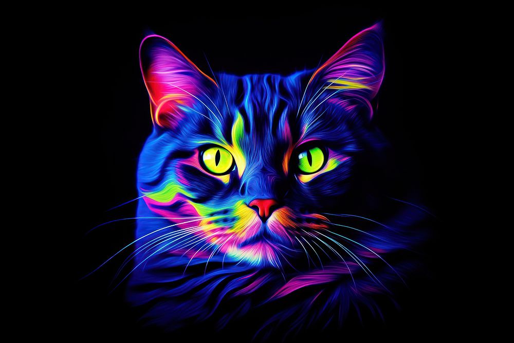 Cat purple light pattern.