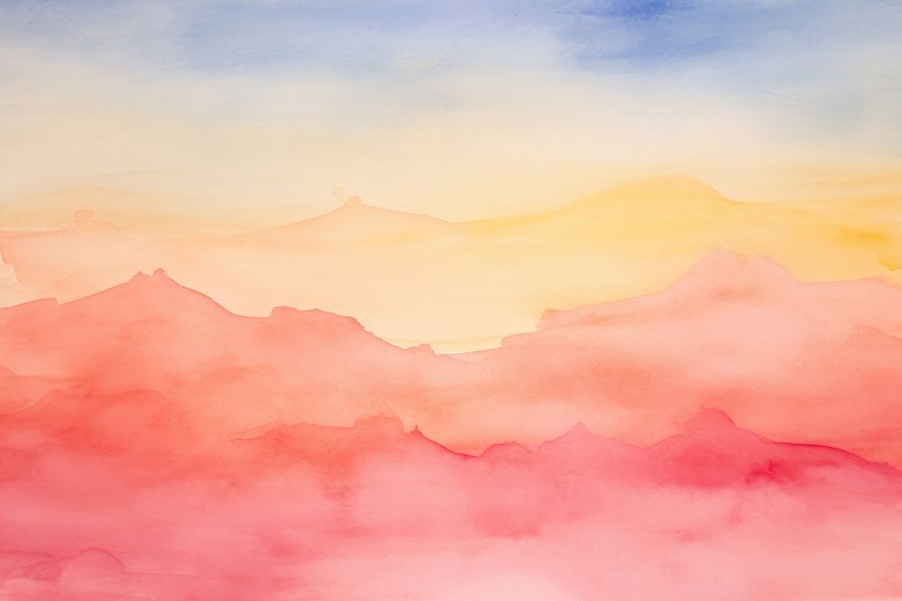 Sunset mountain painting backgrounds nature.
