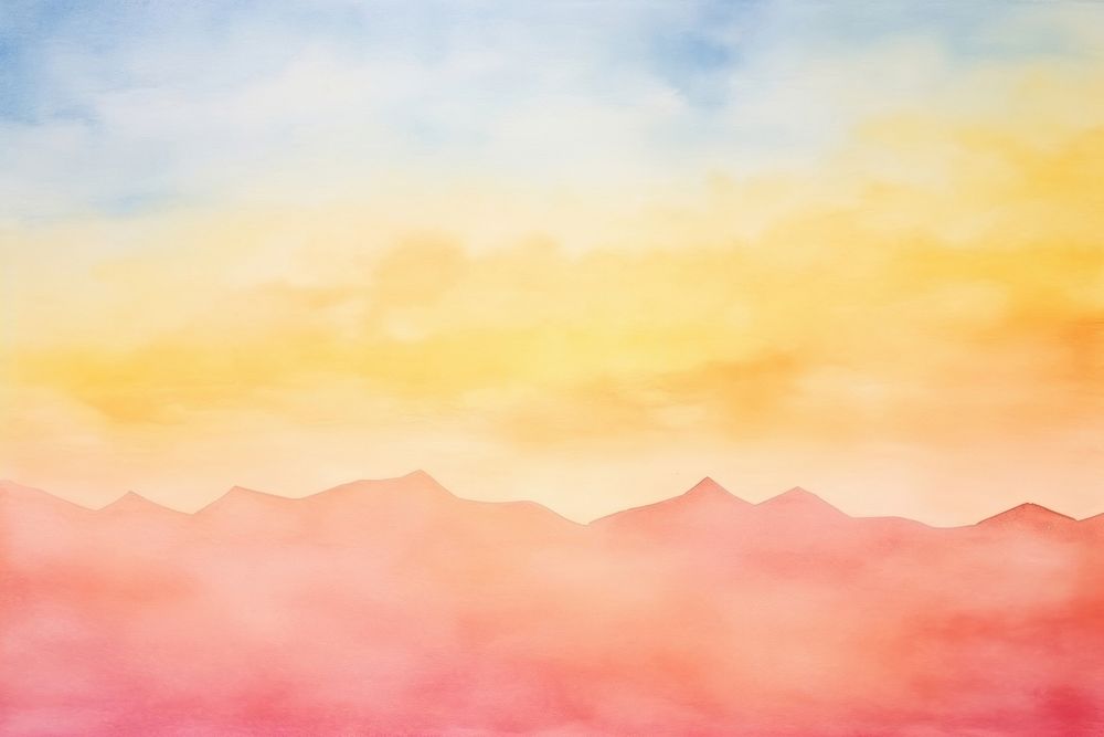 Sunset mountain painting backgrounds outdoors.