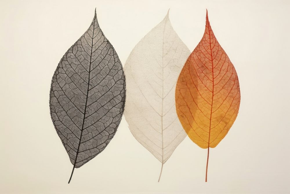 Autumn leaves textured plant leaf.