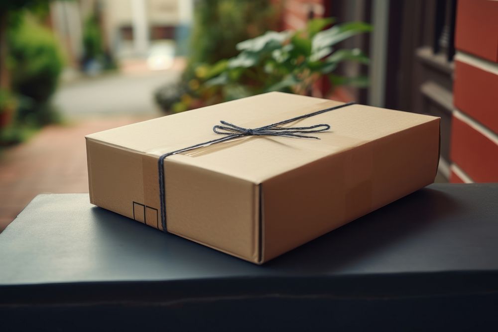 Man holding a box cardboard carton.