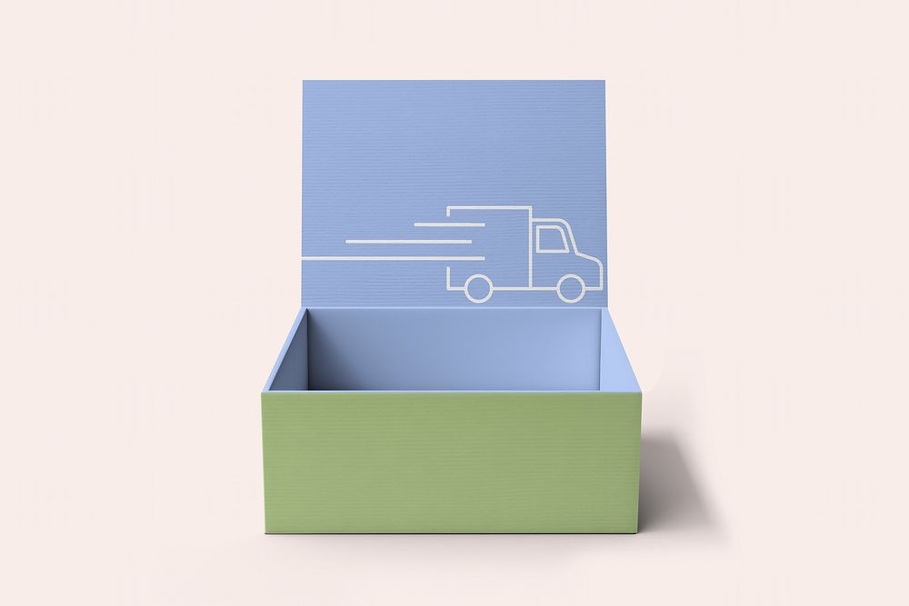 Blue & green parcel box