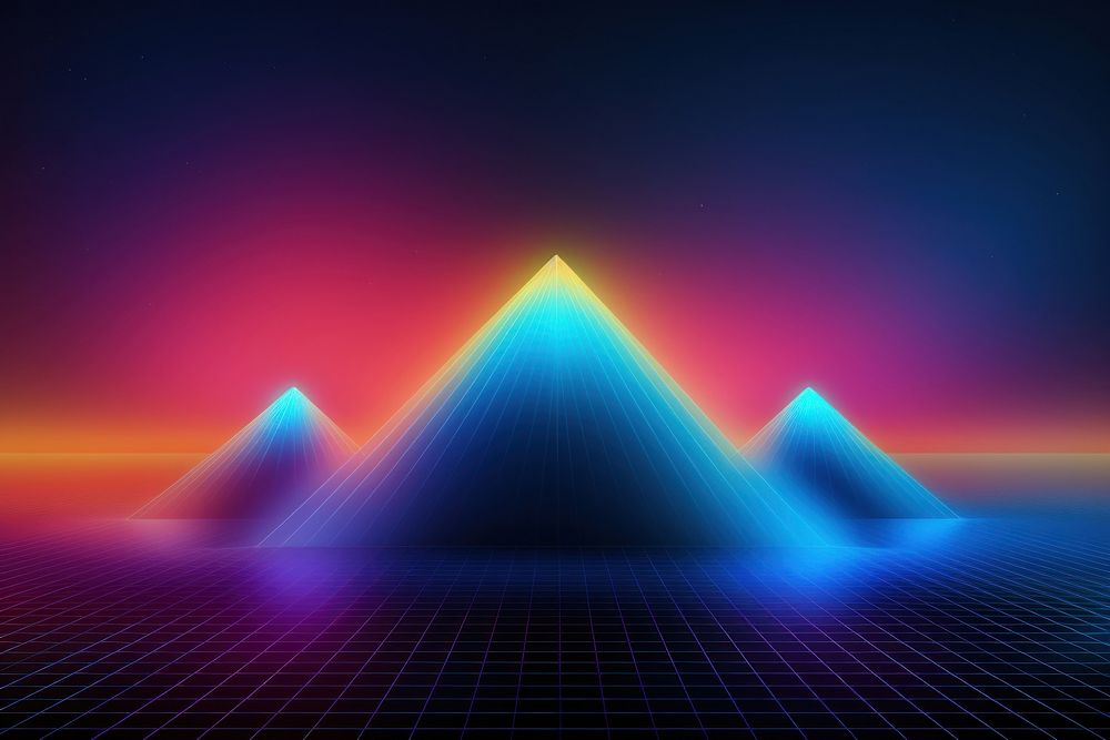 Retrowave mountain backgrounds abstract purple.