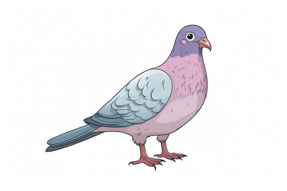 Pigeon Coloring Page Colored Illustration Stock Vector Image & Art - Alamy