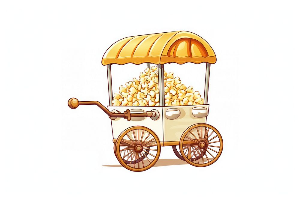 Popcorn popper popcorn vehicle cartoon.