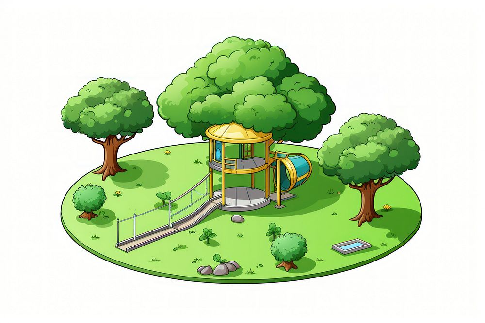 Park playground outdoors cartoon.