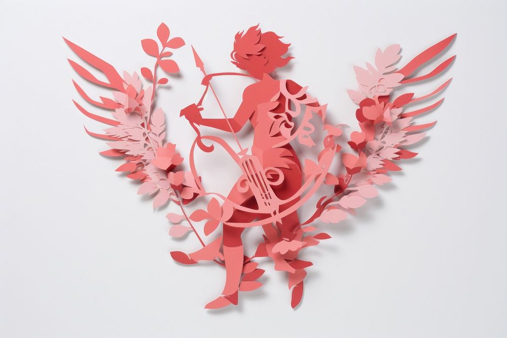 Cupid plant leaf art.