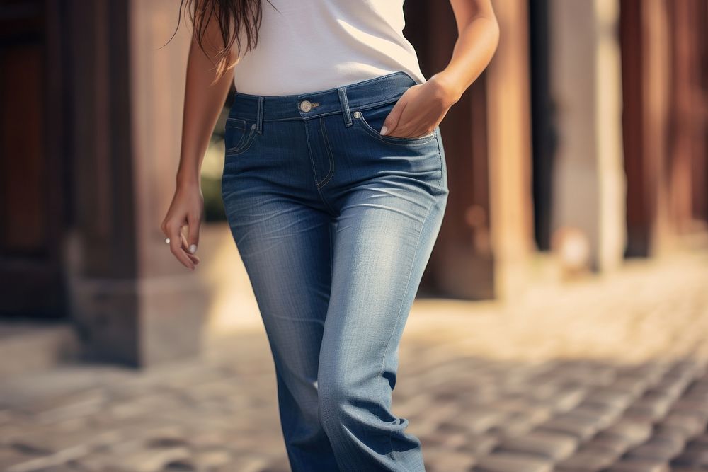 Bootcut jeans denim pants adult.