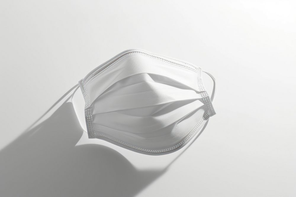 Medical mask white transparent accessories.