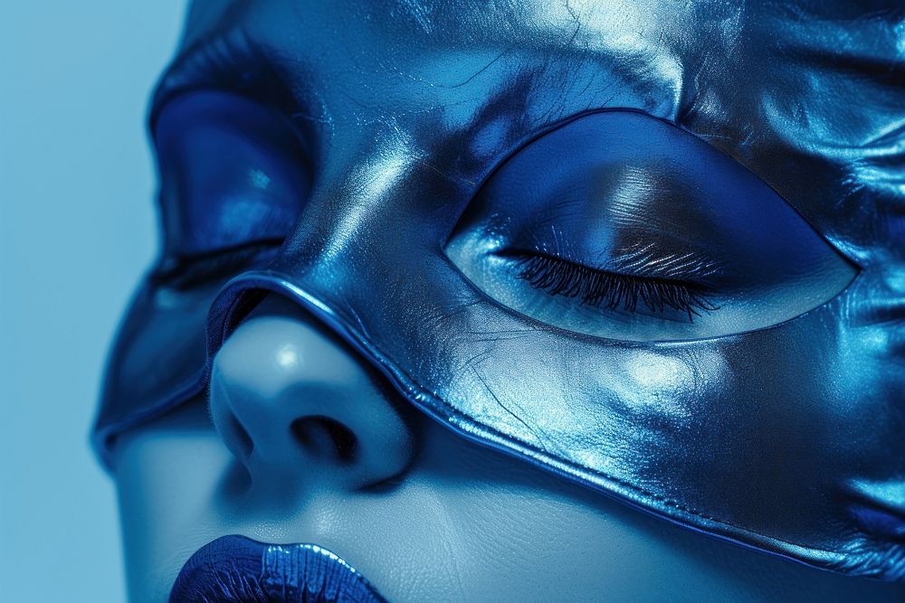 Adult mask blue disguise.