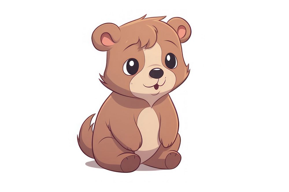 Cute baby Bear cartoon mammal bear.