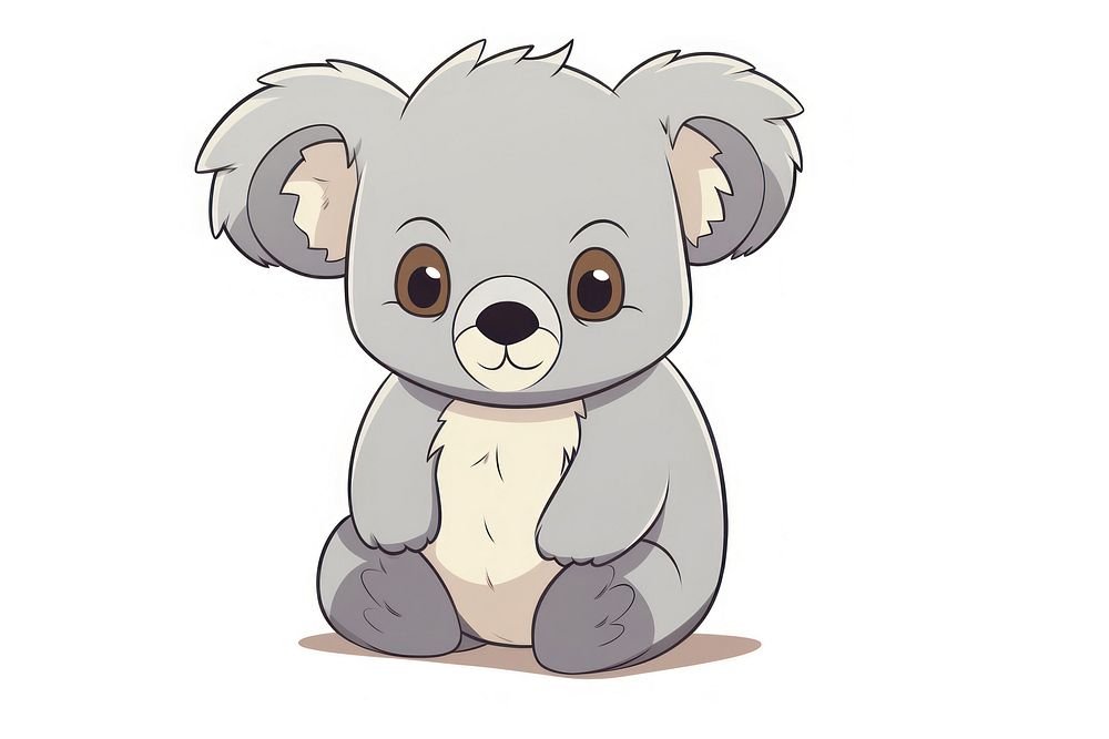 Cute baby koala cartoon mammal representation.