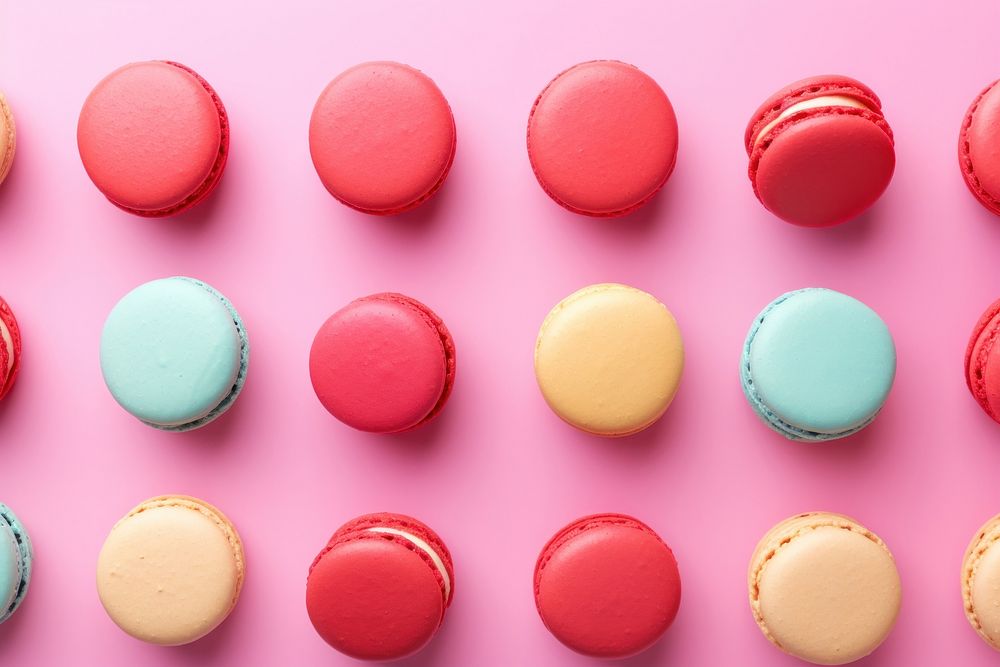 Macarons backgrounds food confectionery.