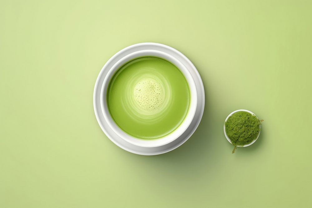 Matcha green tea refreshment.