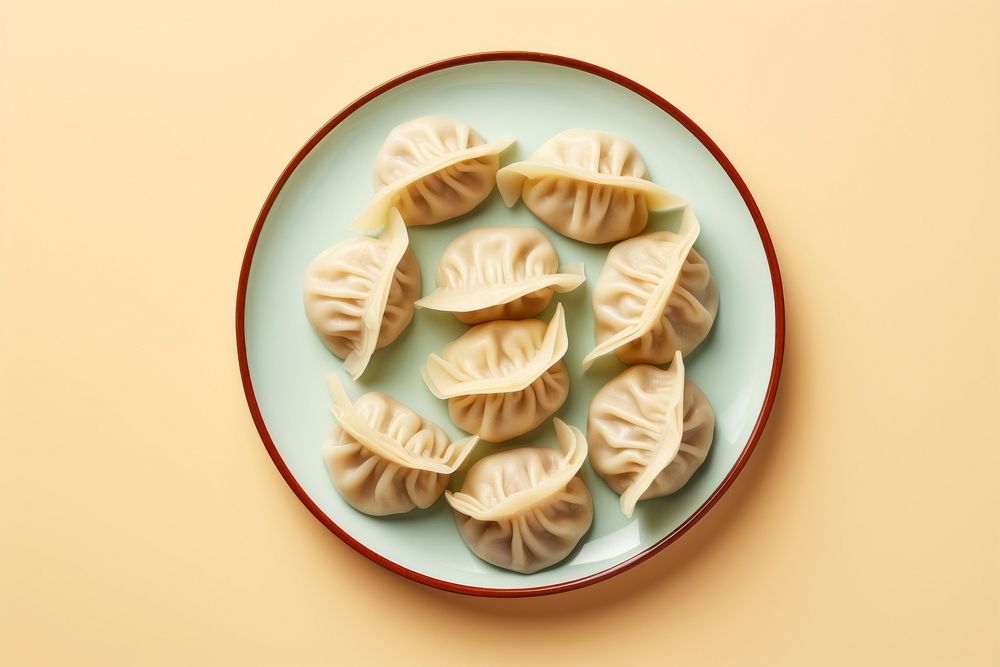 Chinese dumplings dish plate food xiaolongbao.
