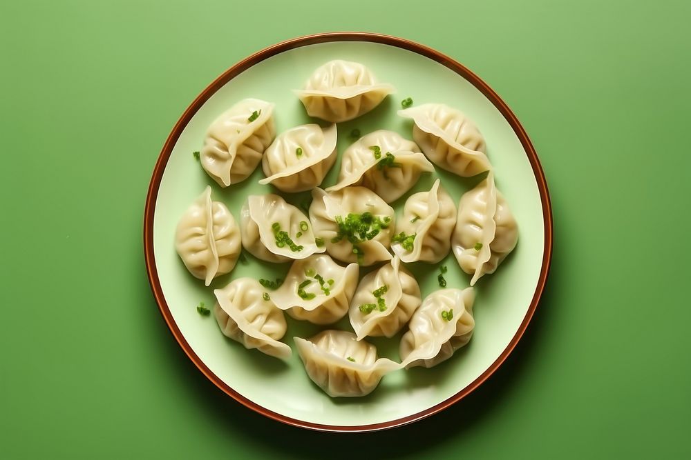 Chinese dumplings dish plate food xiaolongbao.