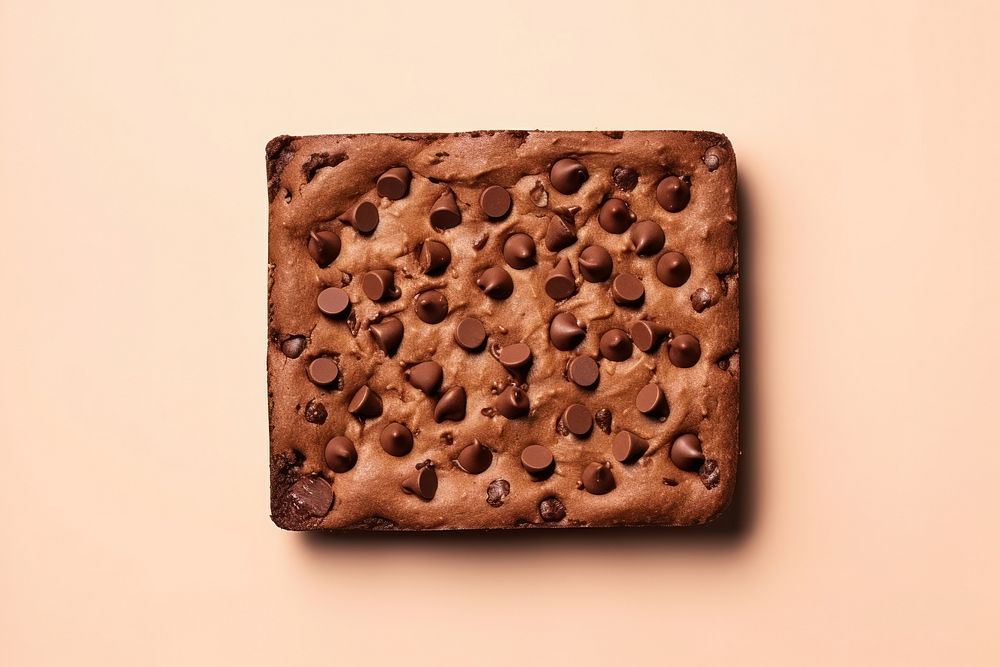 Chocolate chip brownie chocolate food confectionery.