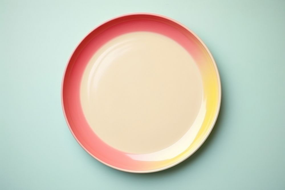 Colorful ceramic plate made by kid platter tableware porcelain.